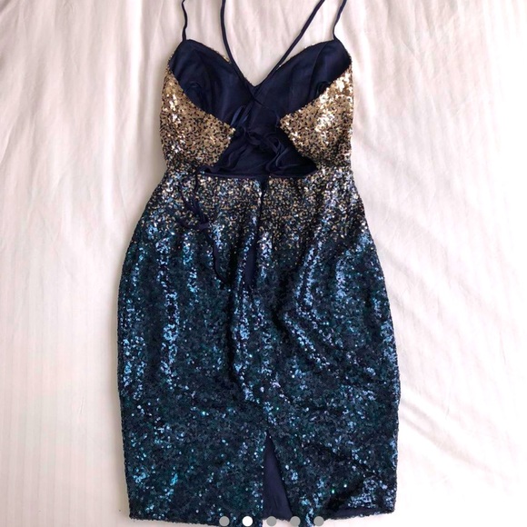 Sequinned strap dress in size small - Picture 4 of 5